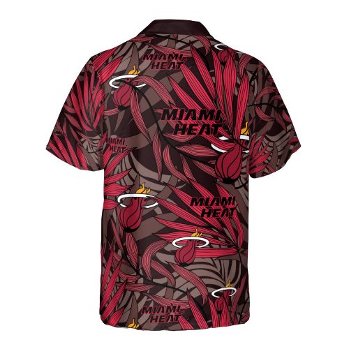 Miami Heat 3D Button 3D Button Hawaiian Shirt Gift for Men Dad Father Gift for Men Dad Father V28