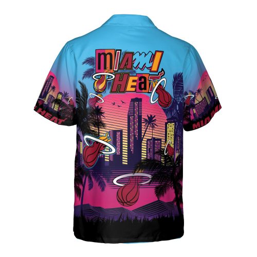 Miami Heat 3D Button 3D Button Hawaiian Shirt Gift for Men Dad Father Gift for Men Dad Father SH1