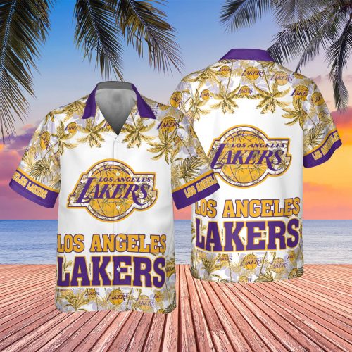 Los Angeles Lakers 3D Button 3D Button Hawaiian Shirt Gift for Men Dad Father Gift for Men Dad Father V23