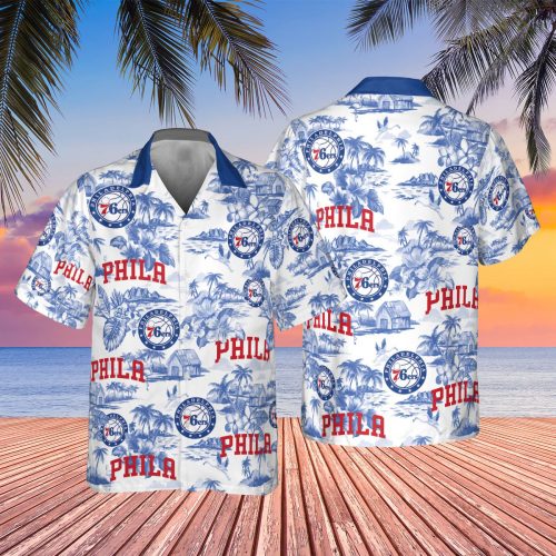 Philadelphia 76ers 3D Button 3D Button Hawaiian Shirt Gift for Men Dad Father Gift for Men Dad Father V39