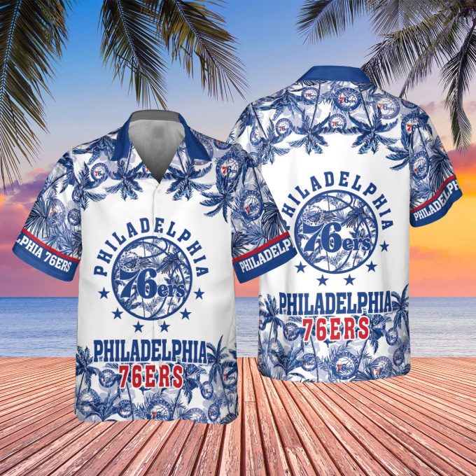 Philadelphia 76ers 3D Button 3D Button Hawaiian Shirt Gift for Men Dad Father Gift for Men Dad Father V11