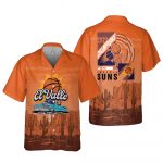 Phoenix Suns EL Valle On Orange Background Print 3D 3D Button 3D Button Hawaiian Shirt Gift for Men Dad Father Gift for Men Dad Father