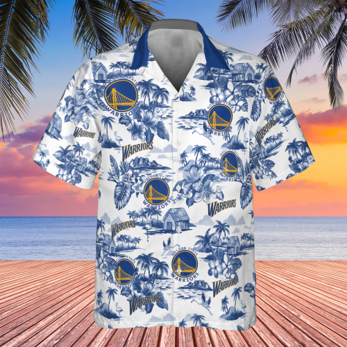 Golden State Warriors 3D Button 3D Button Hawaiian Shirt Gift for Men Dad Father Gift for Men Dad Father V40