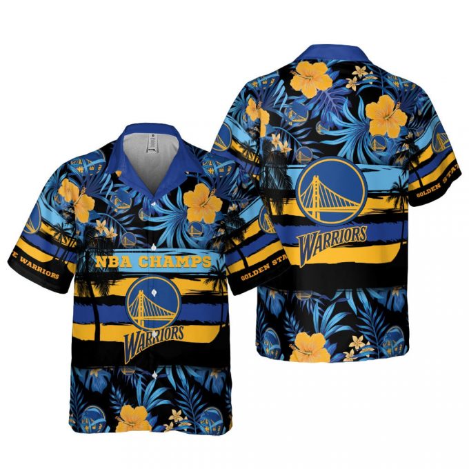 Golden State Warriors 3D Button 3D Button Hawaiian Shirt Gift for Men Dad Father Gift for Men Dad Father V44