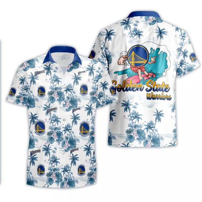 Golden State Warriors 3D Button 3D Button Hawaiian Shirt Gift for Men Dad Father Gift for Men Dad Father V48