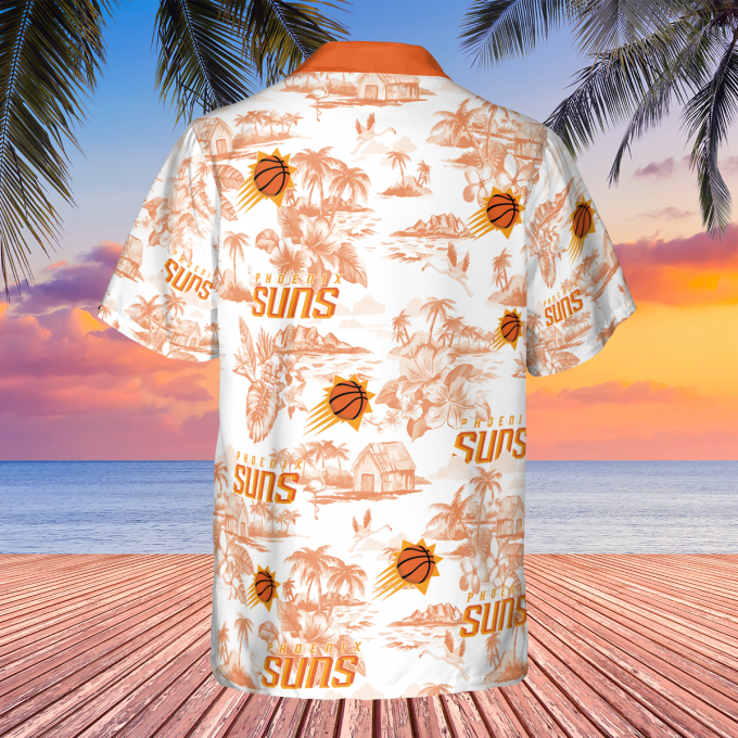 Phoenix Suns 3D Button 3D Button Hawaiian Shirt Gift for Men Dad Father Gift for Men Dad Father V43