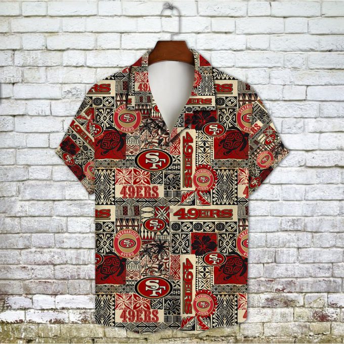 San Francisco 49ers 2023 AOP 3D Button 3D Button Hawaiian Shirt Gift for Men Dad Father Gift for Men Dad Father V20