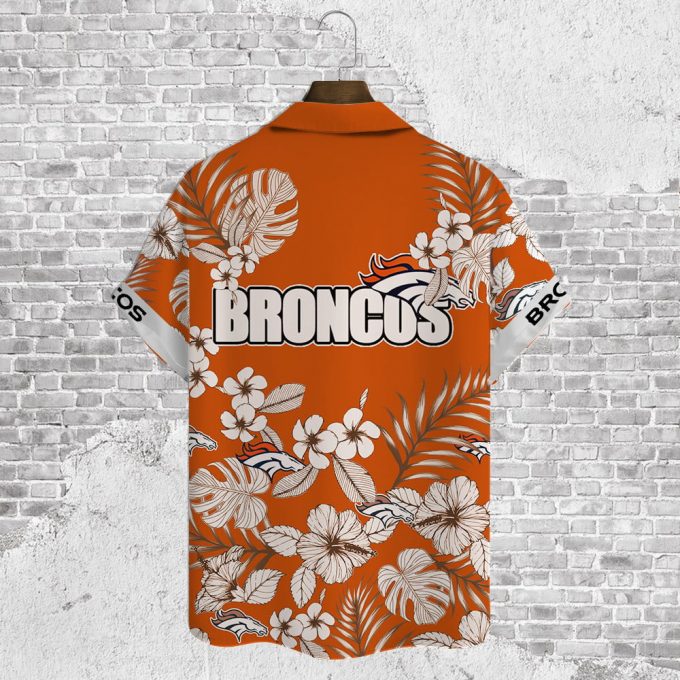 Denver Broncos 2023 AOP 3D Button 3D Button Hawaiian Shirt Gift for Men Dad Father Gift for Men Dad Father V26