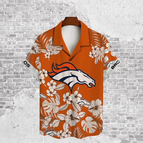 Denver Broncos 2023 AOP 3D Button 3D Button Hawaiian Shirt Gift for Men Dad Father Gift for Men Dad Father V26