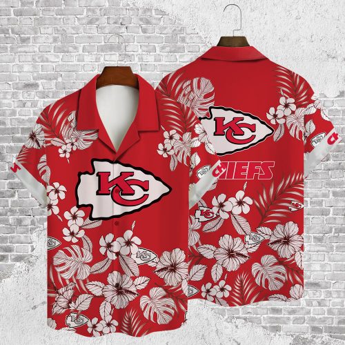 Kansas City Chiefs 2023 AOP 3D Button 3D Button Hawaiian Shirt Gift for Men Dad Father Gift for Men Dad Father V29
