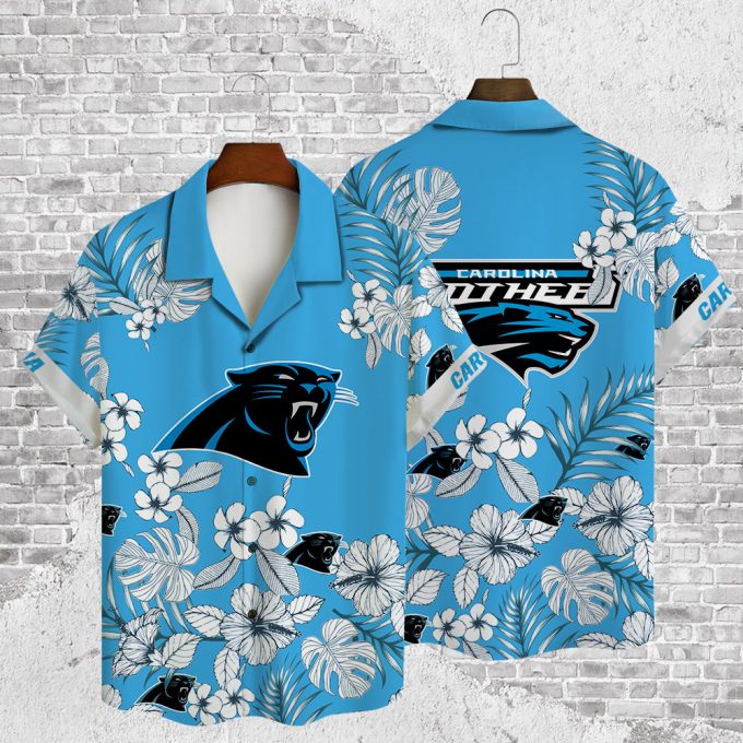 Carolina Panthers 2023 AOP 3D Button 3D Button Hawaiian Shirt Gift for Men Dad Father Gift for Men Dad Father V23
