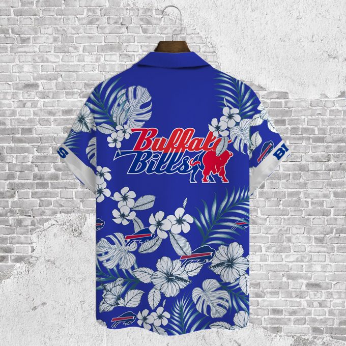 Buffalo Bills 2023 AOP 3D Button 3D Button Hawaiian Shirt Gift for Men Dad Father Gift for Men Dad Father V22