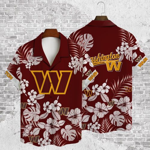 Washington Commanders 2023 AOP 3D Button 3D Button Hawaiian Shirt Gift for Men Dad Father Gift for Men Dad Father V40