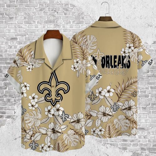 New Orleans Saints 2023 AOP 3D Button 3D Button Hawaiian Shirt Gift for Men Dad Father Gift for Men Dad Father V33