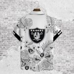 Las Vegas Raiders 2023 AOP 3D Button 3D Button Hawaiian Shirt Gift for Men Dad Father Gift for Men Dad Father V35