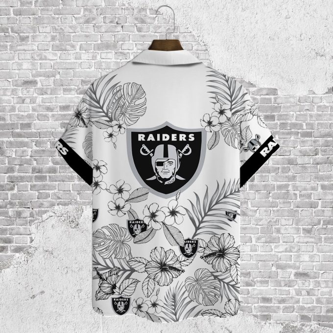 Las Vegas Raiders 2023 AOP 3D Button 3D Button Hawaiian Shirt Gift for Men Dad Father Gift for Men Dad Father V35