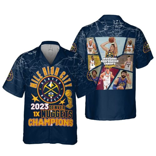 Denver Nuggets Champions 3D 3D Button 3D Button Hawaiian Shirt Gift for Men Dad Father Gift for Men Dad Father