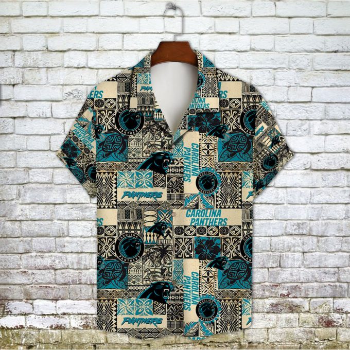 Carolina Panthers 2023 AOP 3D Button 3D Button Hawaiian Shirt Gift for Men Dad Father Gift for Men Dad Father V3