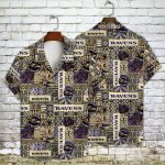 Baltimore Ravens 2023 AOP 3D Button 3D Button Hawaiian Shirt Gift for Men Dad Father Gift for Men Dad Father V1