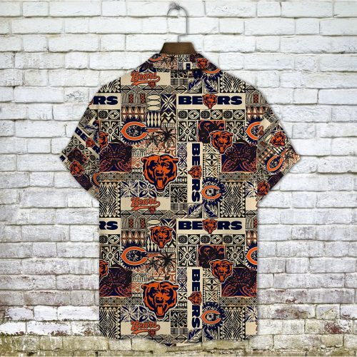 Chicago Bears 2023 AOP 3D Button 3D Button Hawaiian Shirt Gift for Men Dad Father Gift for Men Dad Father V4