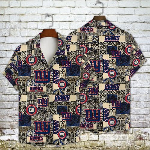 New York Giants 2023 AOP 3D Button 3D Button Hawaiian Shirt Gift for Men Dad Father Gift for Men Dad Father V14