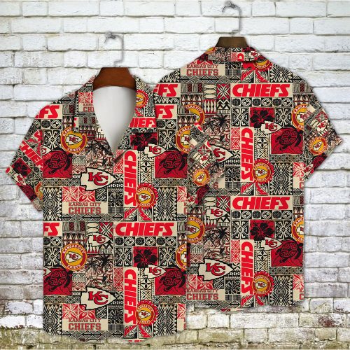 Kansas City Chiefs 2023 AOP 3D Button 3D Button Hawaiian Shirt Gift for Men Dad Father Gift for Men Dad Father V13