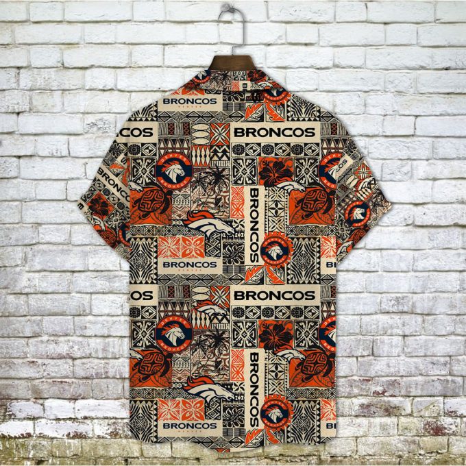 Denver Broncos 2023 AOP 3D Button 3D Button Hawaiian Shirt Gift for Men Dad Father Gift for Men Dad Father V6