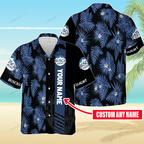 Busch Light Custom Name 3D Button 3D Button Hawaiian Shirt Gift for Men Dad Father Gift for Men Dad Father 3HS-F9J4