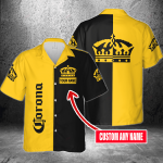 Corona Extra Custom Name 3D Button 3D Button Hawaiian Shirt Gift for Men Dad Father Gift for Men Dad Father 3HS-G4H7