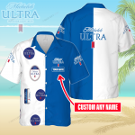 Michelob ULTRA Custom Name 3D Button 3D Button Hawaiian Shirt Gift for Men Dad Father Gift for Men Dad Father 3HS-E6F6