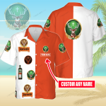 Jagermeister Custom Name 3D Button 3D Button Hawaiian Shirt Gift for Men Dad Father Gift for Men Dad Father 3HS-I3W4