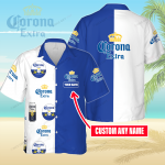 Corona Extra Custom Name 3D Button 3D Button Hawaiian Shirt Gift for Men Dad Father Gift for Men Dad Father 3HS-W3F3