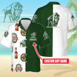 Buffalo Trace Custom Name 3D Button 3D Button Hawaiian Shirt Gift for Men Dad Father Gift for Men Dad Father 3HS-P2H2