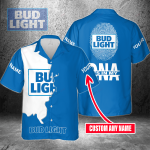 Bud Light Custom Name It’s In My DNA 3D Button 3D Button Hawaiian Shirt Gift for Men Dad Father Gift for Men Dad Father 3HS-A9N9