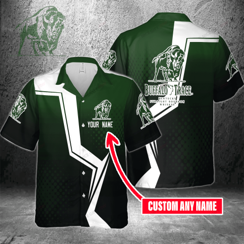 Buffalo Trace Custom Name 3D Button 3D Button Hawaiian Shirt Gift for Men Dad Father Gift for Men Dad Father 3HS-U5L4