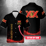 Dos Equis XX Custom Name 3D Button 3D Button Hawaiian Shirt Gift for Men Dad Father Gift for Men Dad Father 3HS-I6H1