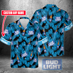 Bud Light Custom Name 3D Button 3D Button Hawaiian Shirt Gift for Men Dad Father Gift for Men Dad Father 3HS-F8Z5