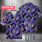 Miller Lite Custom Name 3D Button 3D Button Hawaiian Shirt Gift for Men Dad Father Gift for Men Dad Father 3HS-F8W9