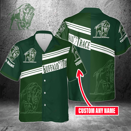 Buffalo Trace Custom Name 3D Button 3D Button Hawaiian Shirt Gift for Men Dad Father Gift for Men Dad Father 3HS-N4K8