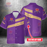 Crown Royal Custom Name 3D Button 3D Button Hawaiian Shirt Gift for Men Dad Father Gift for Men Dad Father 3HS-H7F1