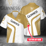 Guinness Custom Name 3D Button 3D Button Hawaiian Shirt Gift for Men Dad Father Gift for Men Dad Father 3HS-X9P5