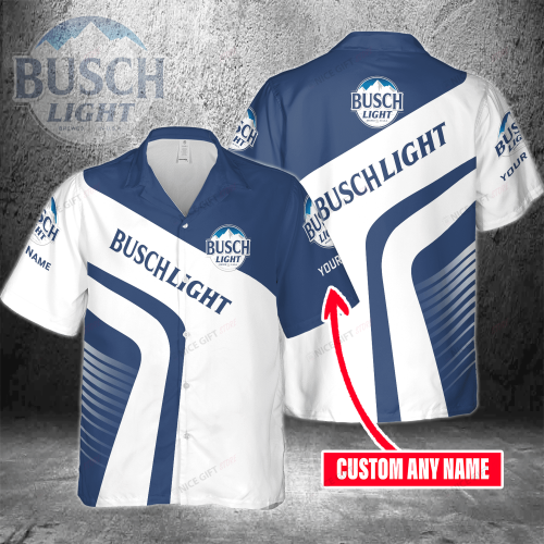 Busch Light Custom Name 3D Button 3D Button Hawaiian Shirt Gift for Men Dad Father Gift for Men Dad Father 3HS-Y7W5