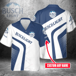 Busch Light Custom Name 3D Button 3D Button Hawaiian Shirt Gift for Men Dad Father Gift for Men Dad Father 3HS-Y7W5