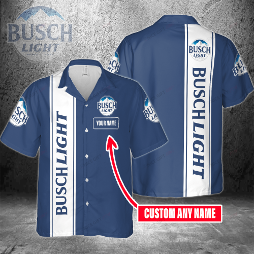 Busch Light Custom Name 3D Button 3D Button Hawaiian Shirt Gift for Men Dad Father Gift for Men Dad Father 3HS-Q7A5