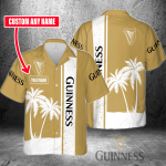 Guinness Custom Name 3D Button 3D Button Hawaiian Shirt Gift for Men Dad Father Gift for Men Dad Father 3HS-Q1M5