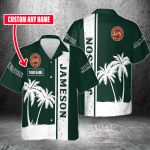 Jameson Irish Whiskey Custom Name 3D Button 3D Button Hawaiian Shirt Gift for Men Dad Father Gift for Men Dad Father 3HS-B2N2