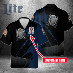 Miller Lite Custom Name 3D Button 3D Button Hawaiian Shirt Gift for Men Dad Father Gift for Men Dad Father 3HS-A3G7