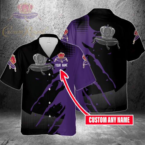 Crown Royal Custom Name 3D Button 3D Button Hawaiian Shirt Gift for Men Dad Father Gift for Men Dad Father 3HS-V8H9