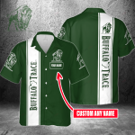 Buffalo Trace Custom Name 3D Button 3D Button Hawaiian Shirt Gift for Men Dad Father Gift for Men Dad Father 3HS-S6U7