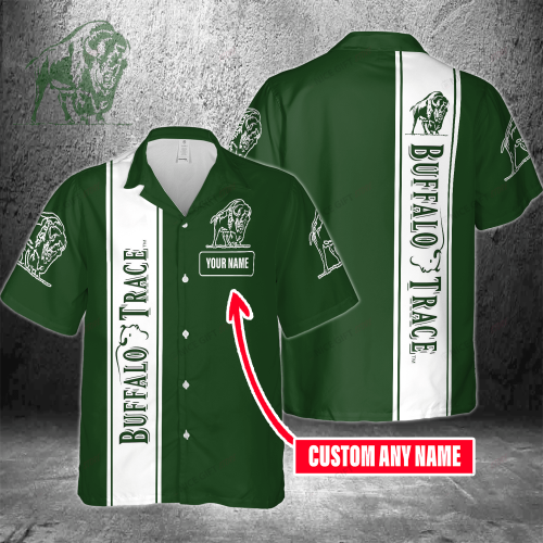 Buffalo Trace Custom Name 3D Button 3D Button Hawaiian Shirt Gift for Men Dad Father Gift for Men Dad Father 3HS-S6U7